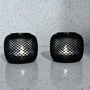 Woven Web Tea Light Holder Set